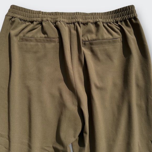 MICHAEL MICHAEL KORS Women Drawstring Joggers Pants High Rise Olive Green L - Picture 5 of 9